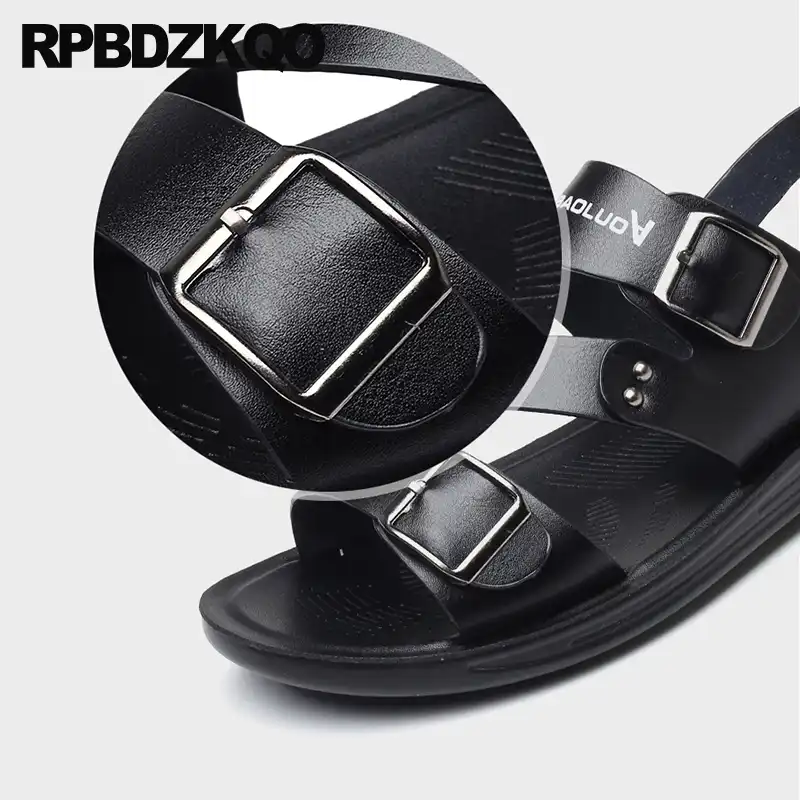 native flat slip on with leather straps