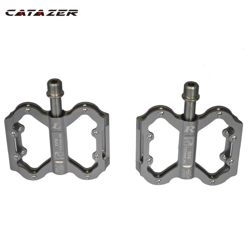 

Catazer Ultralight Pedal Titanium Bicycle Pedal Titanium Alloy Axis Bike Pedals MTB Cycling Titanium Bike Pedal Titanium Pedal