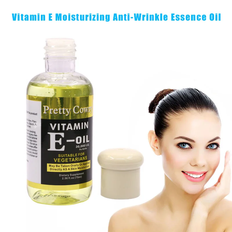 Facial Serum 75ml Vitamin E Face Essence Moisturizing Whitening Firming Anti-wrinkle Skin Care Prettycowry Women Facial Care Essential Oil