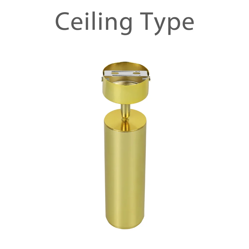 Ceiling Type Золотой светодиодный светильник, алюминиевый, 15 Вт, 25 Вт, 2, 3, 4 провода, для магазина одежды, для гостиной, потолочный рельсовый светильник, регулируемый фоновый бар для дома - Испускаемый цвет: Ceiling Type