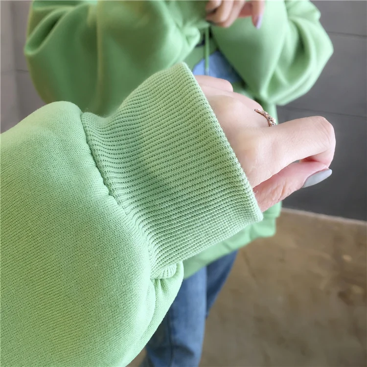 plus size streetwear sudaderas mujer oversized women clothes sweatshirt kawaii velvet thick fleece female hoodies F1146