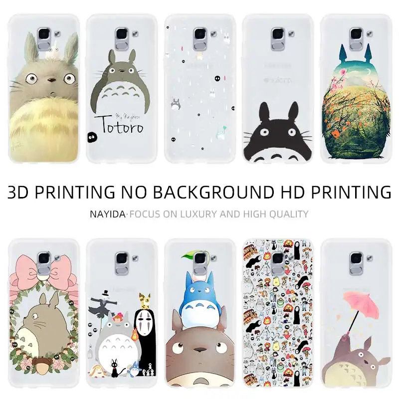 Мягкий чехол из ТПУ для Samsung Galaxy J6 J8 J5 J7 J4 Plus 2018 2016 2017 EU Prime Pro CORE Totoro Portal Soot Sprite |