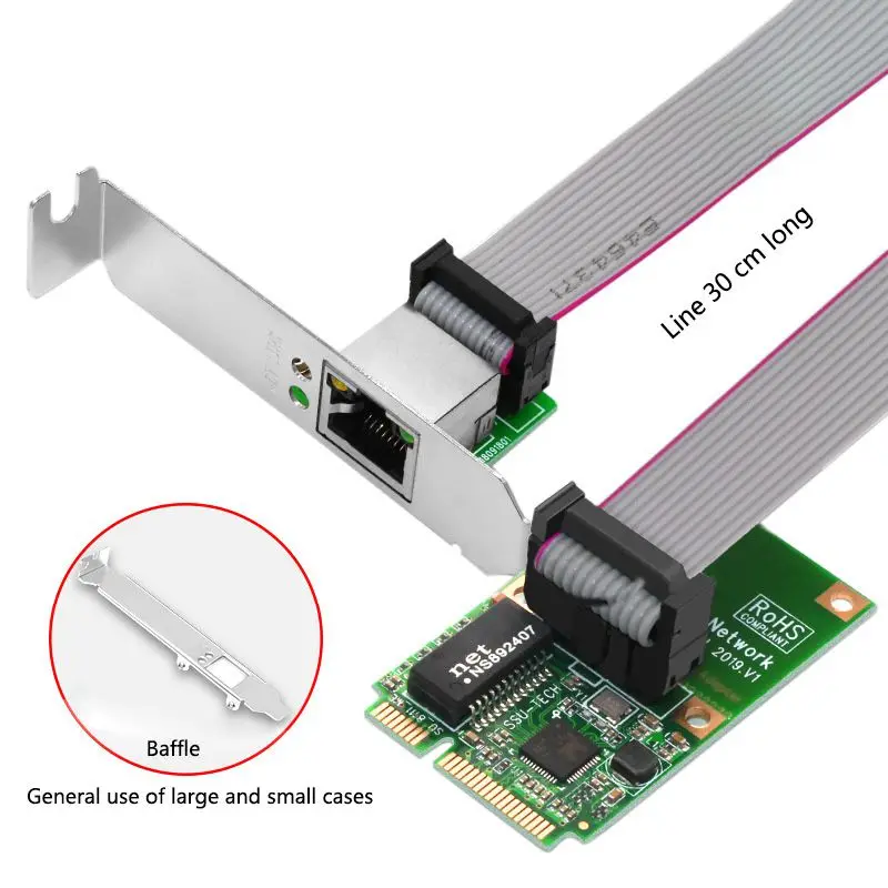 Настольный компьютер мини PCI-E автобусный интерфейс RJ45 сетевой интерфейс гигабитная Проводная сетевая карта