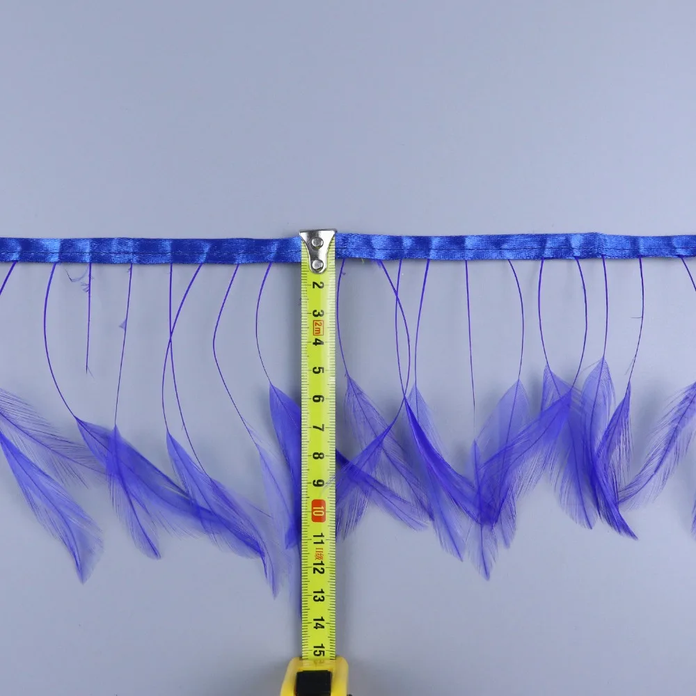 JB0502008 royal blue chicken necklace feather trims 3