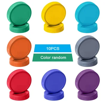 

10pcs Glass Bottles Sealing Replacement Parts Home Canning Mason Jar Lids Anti Scratch PP Wide Mouth Storage Caps Tea Leak Proof