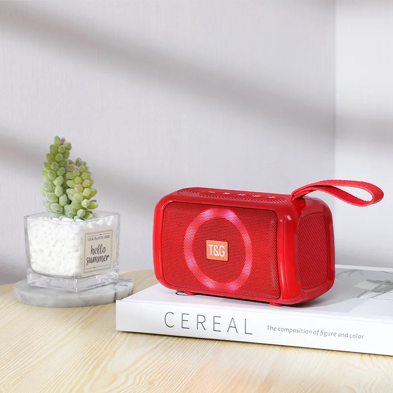 Wireless Mini Speaker Portable Colorful Lights Waterproof Outdoor Bluetooth-compatible Stereo Tf Card Fm | Электроника