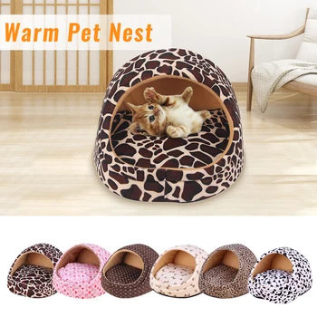 

Pet Dog Cat Bed House Non-slip Small Dogs Puppy Kitten Sleeping Beds Kennels Winter Warm Pet Cats Nest Home House