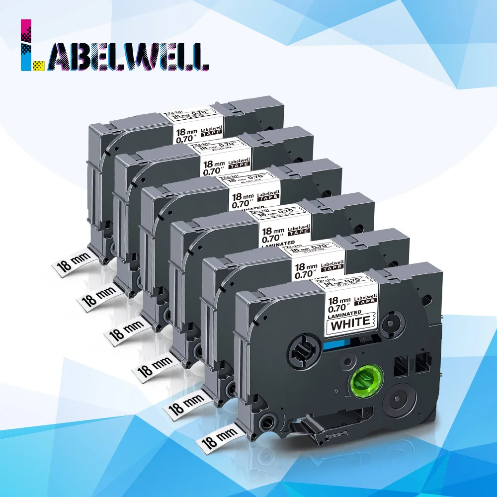 Лента для принтера Labelwell 6 шт. 241 18 мм совместима со стандартом фотографий кассета