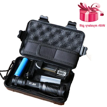 

XM-L LED T6 Flashlight with 18650 Battery Charger Outdoor Waterproofing Torch Light Zoomable Emergency Flash Light