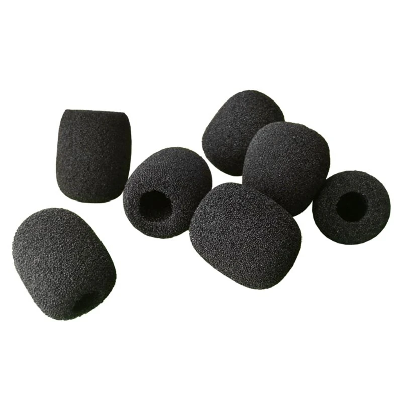 Headset Replacement Cover Gooseneck Sponge Foam Microphone Windscreen Protector 5 Sizes 10pcs