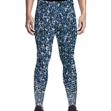 Полосатые мраморные синие брюки для мужчин День Независимости Влагоотводящая не Просвечивающая животик контроль Fauxleather компрессионная одежда