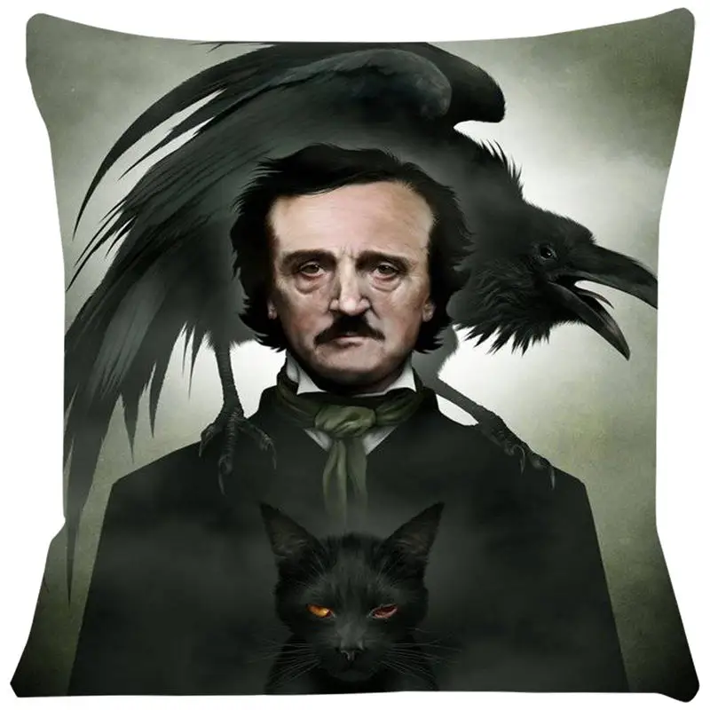 Halloween-Themed Decorative Cushion Cover - Horror Movie Inspired Design
