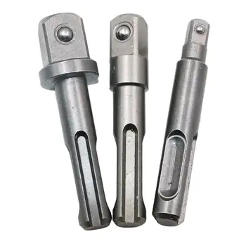 

3pcs/set SDS Pipe Wrench Drill Socket Nut Driver Adapter 3/8 1/4 1/2'' Hex Shank Impact Drill Hammer Adapter Tools