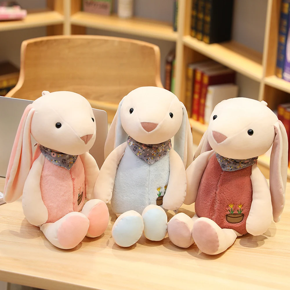 

30-90cm Long Eare Rabbit Plush Toys Stuffed Super Soft Bunny Dolls Baby Kids SleepMates Holiday Birthday Pillow Gifts for Girls