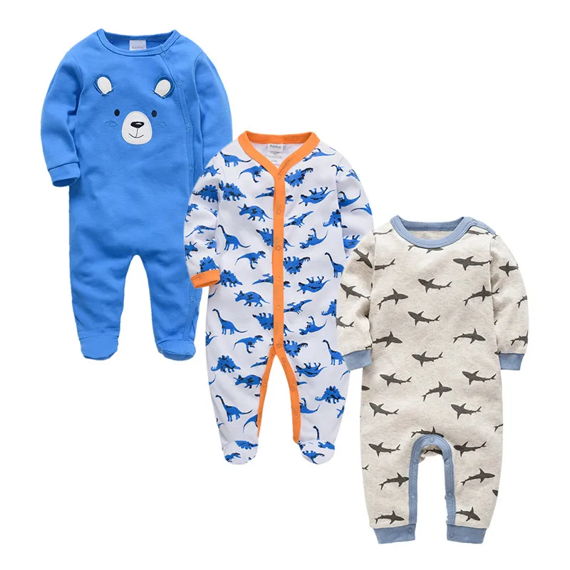 Г., 2, 3 шт./лот, Летний комбинезон для новорожденных мальчиков, roupa de bebes, Хлопковая пижама с длинными рукавами Комбинезоны для детей от 0 до 12 месяцев, одежда для малышей - Цвет: PY114011631171