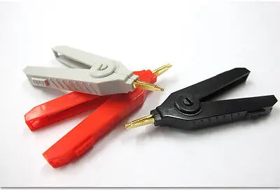 

DHL/EMS 60pcs 3 Color Alligator Kelvin Clip Copper Gold Plated ALLIGATOR CLIP Test Clamp-A8