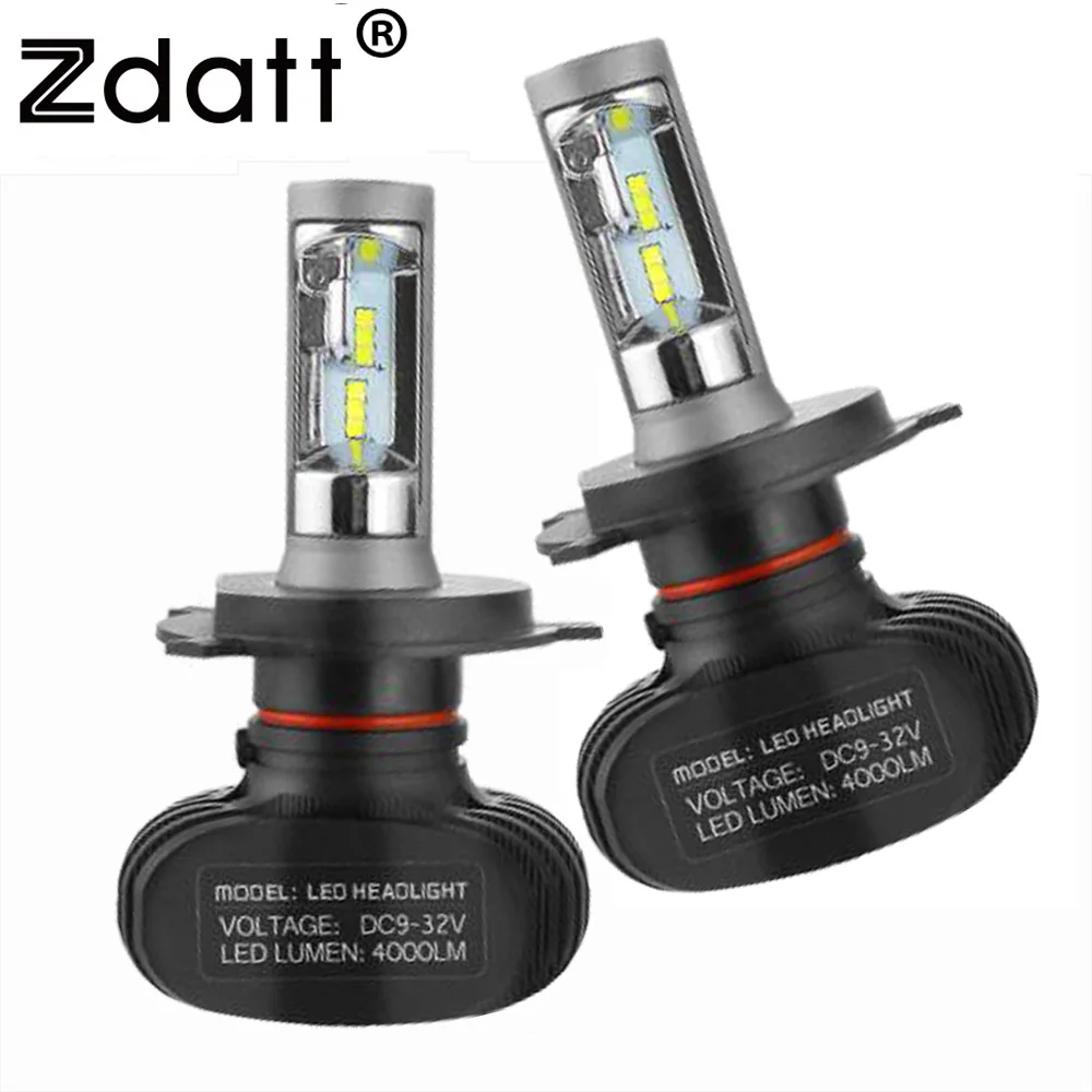 Zdatt H4 светодиодный светильник H7 Canbus H1H11 9005 9006 Автомобильные фары 12V 6000K CSP 60 Вт 8000LM
