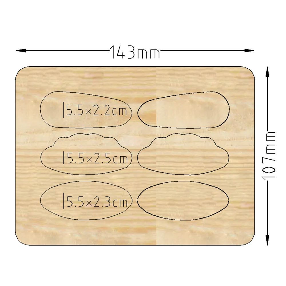 

2021 New Irregular shape hairpin cutter Cutting Die Mold Diy Scrapbook Decoration Wooden Knife Mould Suitable For Fustelle