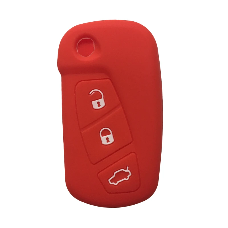 3 Button Flip Remote Key Case Ford KA Streetka Vehicles 2008-Silicone Key Cover Car Accessories Holder Fob