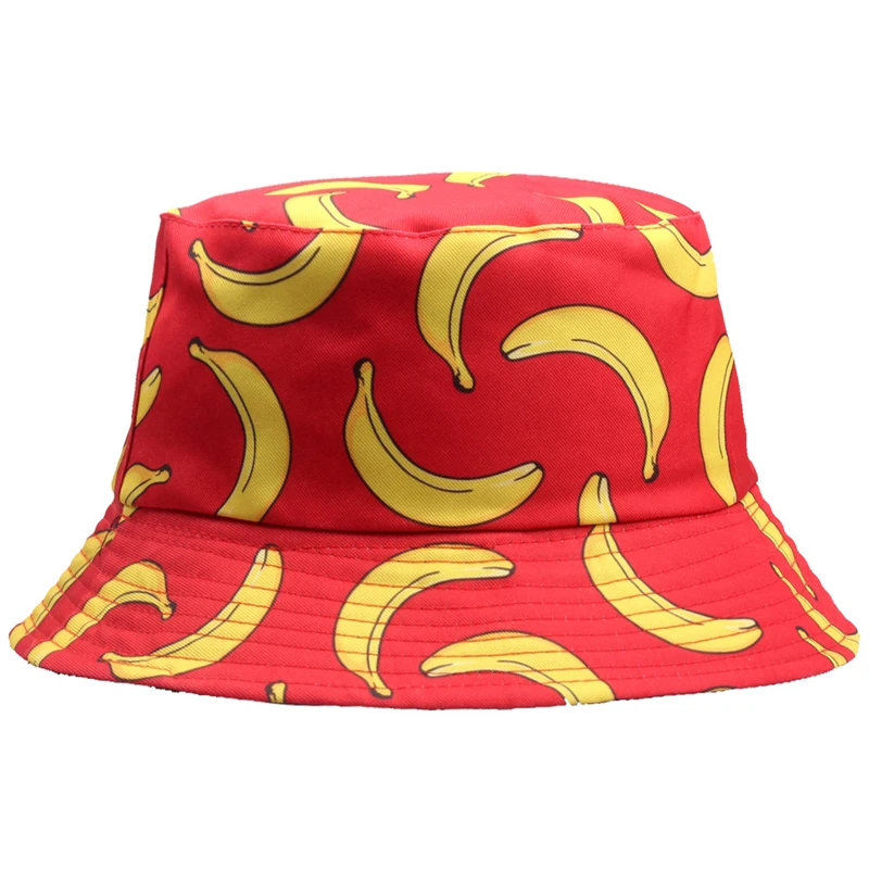 JZDH Bucket cap Man Women Unisex cotton Banana Hat Caps outdoor