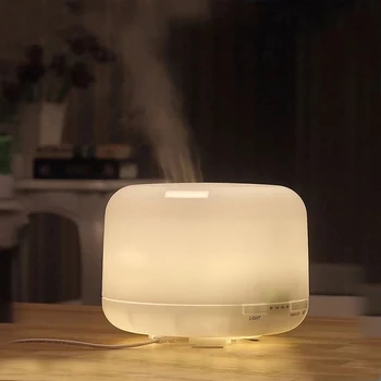 

500ML Ultrasonic Humidifier Aromatherapy Diffuser Essential Oil Nebulizer Cool Mist Spray Air Fresher with 7 Colors Night Light