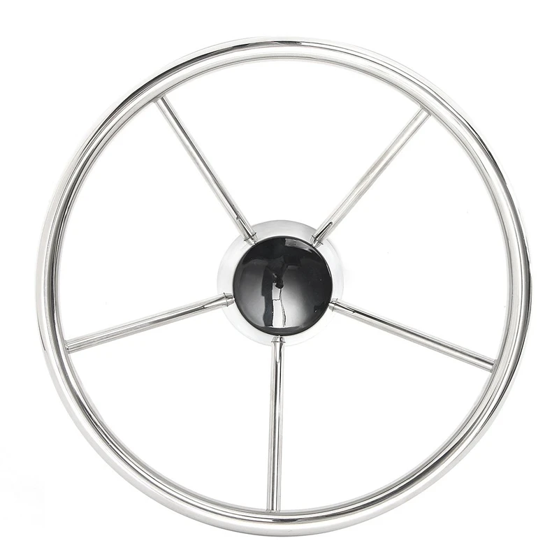 

13.5Inch Boat Steering Wheel 25 Degree Marine Yacht with Knob Convenient Easy To Install Marine Hardware
