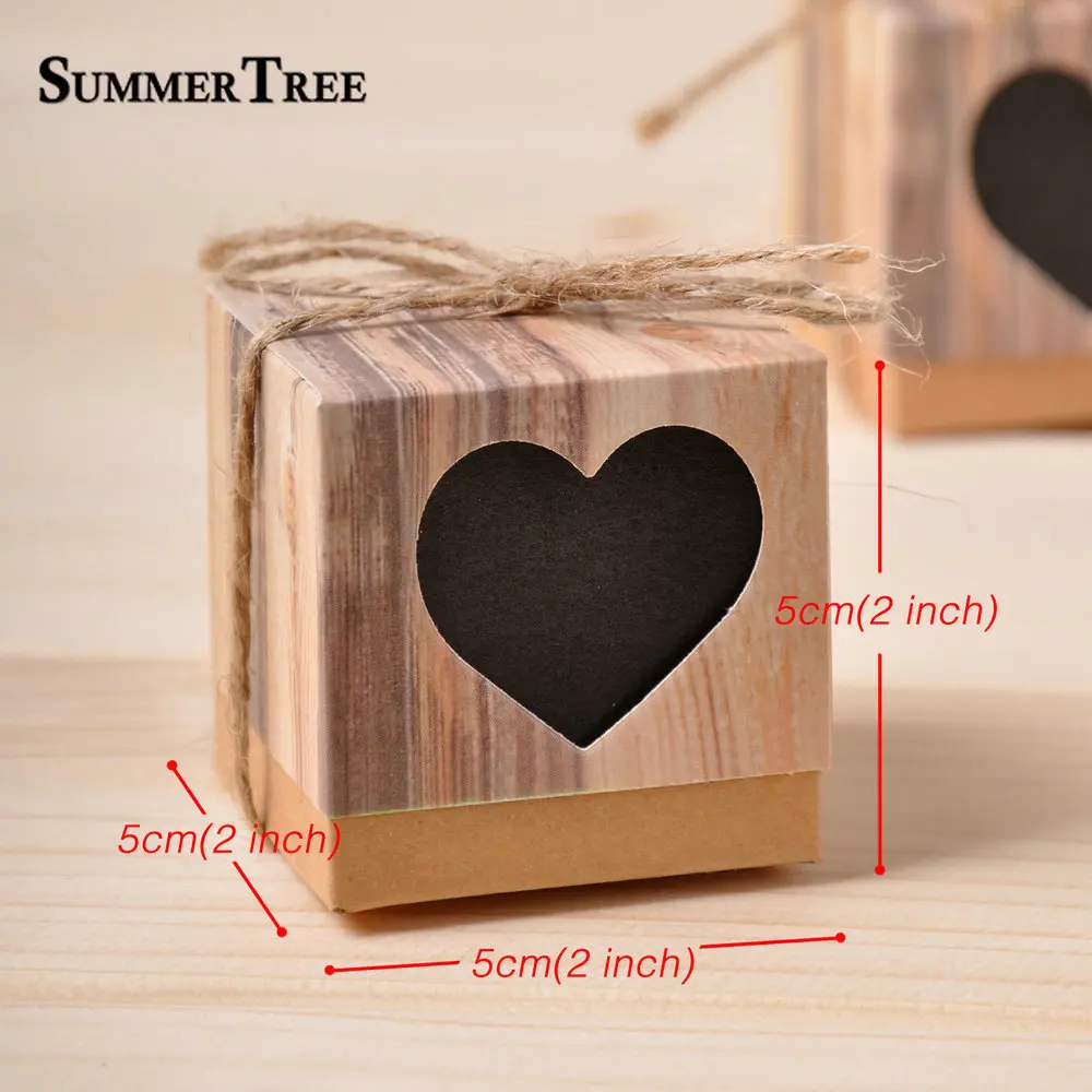 100 шт./лот романтическая конфетная коробка с сердцем для свадебного украшения