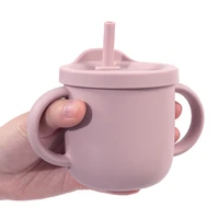 New Design Portable Multi-Function Drinking Cup Baby Feedin Liquid Feed Leak-Proof Straw Cup Food Storage Snack Cup 2