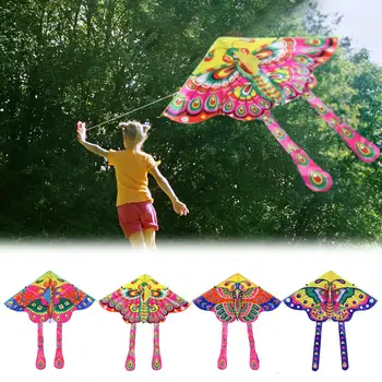 

Bright Cloth Colorful Butterfly Kite 90x50cm Outdoor Garden Flying Toys Decoration Outdoor Fun Children Adults Supplies