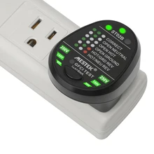 ST02 разъем тестовый ers напряжение тестовое гнездо детектор ЕС/США/Великобритания вилка Мощность Полярность тест утечки переключатель УЗО Мини Портативный проверочный искатель