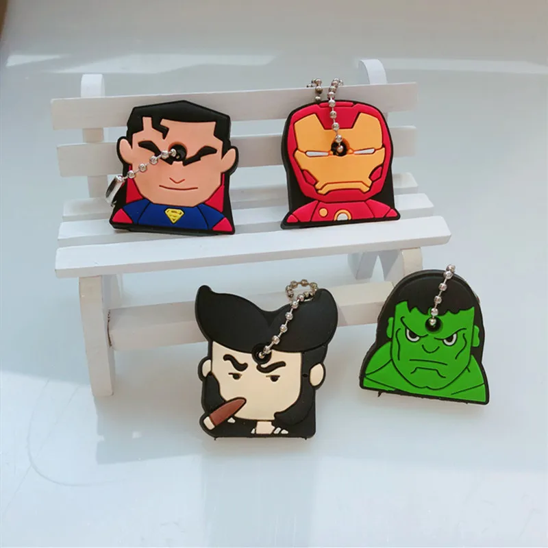 Key Holder Cartoon Silicone Protective key Case Cover For keys Cute Creative PVC Soft Keychain Ornament Pendant (4)