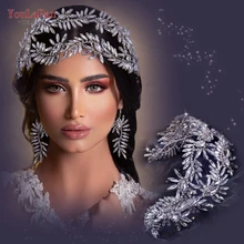YouLaPan HP407 Crystal Bridal Headband Rhinestone Tiara Woman Headpiece Wedding Hair Accessories Banquet Hair Jewelry Crown