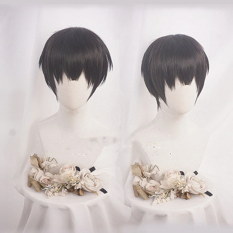 wig Аниме унитаз Jibaku Shounen Hanako Kun Tsukasa Yugi Косплей Костюм японское кимоно Униформа Хэллоуин карнавальный костюм - Цвет: wig