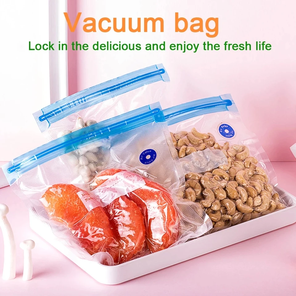 Plastic Wrap Vacuum Bag Food  Reusable Vacuum Seal Bags - Vacuum