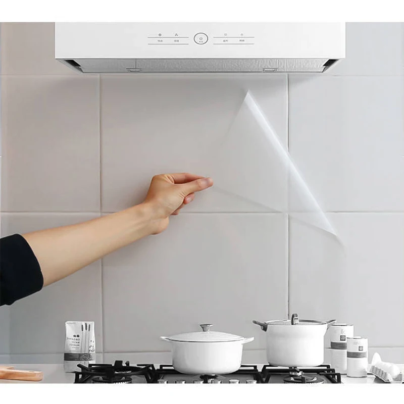 Transparent PET Kitchen Wall Stickers Oil Proof Waterproof Cooktop Countertop Renovation Wallpaper Self Adhesive Muurstickers | Дом и сад