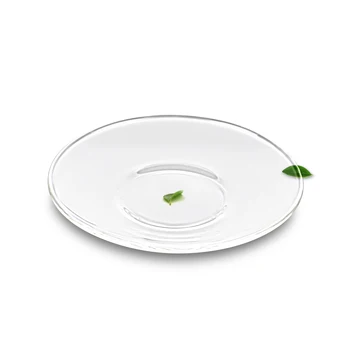 

Lots of Heat Resistant Clear Glass Tea Coffee Cup Saucer Plate - L Outer Diameter 125mm