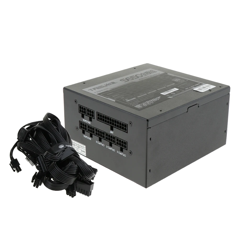 

500W Computer Switch Power Supply Unit PSU ATX Type SATA CPU Silent Fan Double Copper Heat Pipe Cooling System