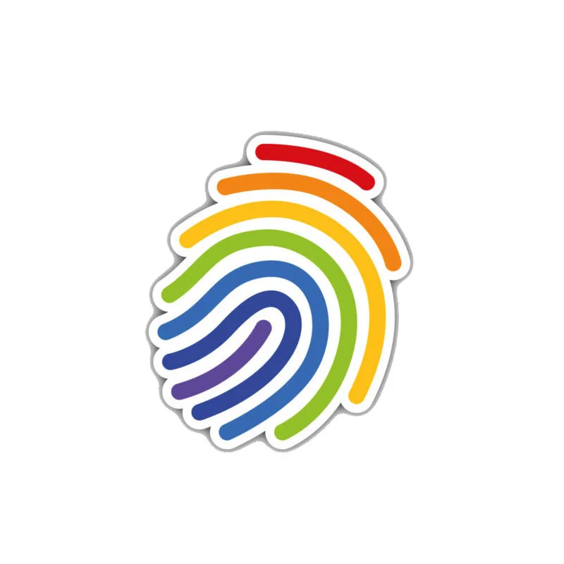 

Новые Мультяшные радужные автомобильные наклейки и Переводные картинки с отпечатком пальца Высококачественные наклейки для бампера кузова виниловый Автомобильный интерьер KK11 * 9 см