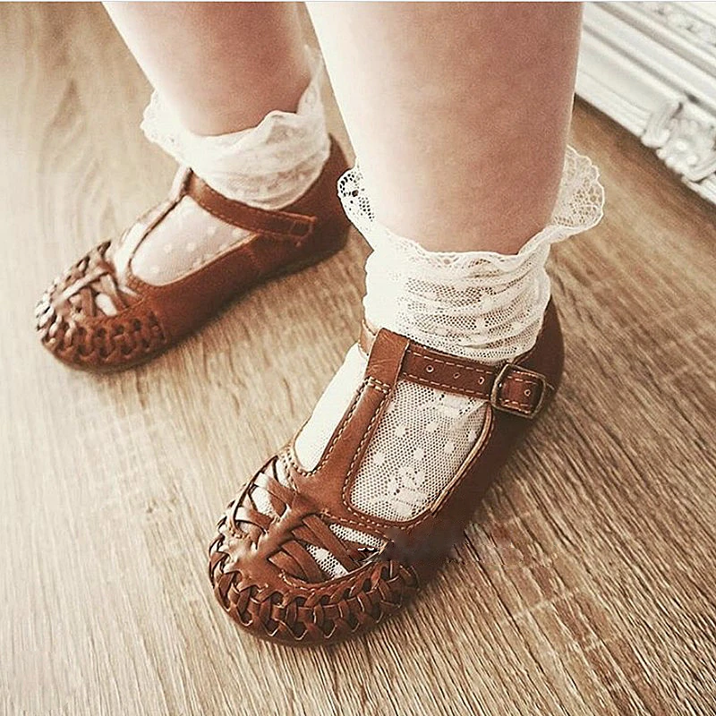 Calcetines malla con encaje Floral para niños y medias tobilleras transparentes y transpirables, Estilo Vintage|Medias| - AliExpress