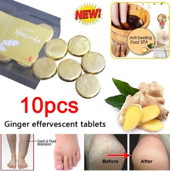 

Ginger Effervescent Tablets Foot Bath Anti-swelling SPA Massage Pedicure Foot Care Swelling Edema Ankle Pain Soak Treatment DFA
