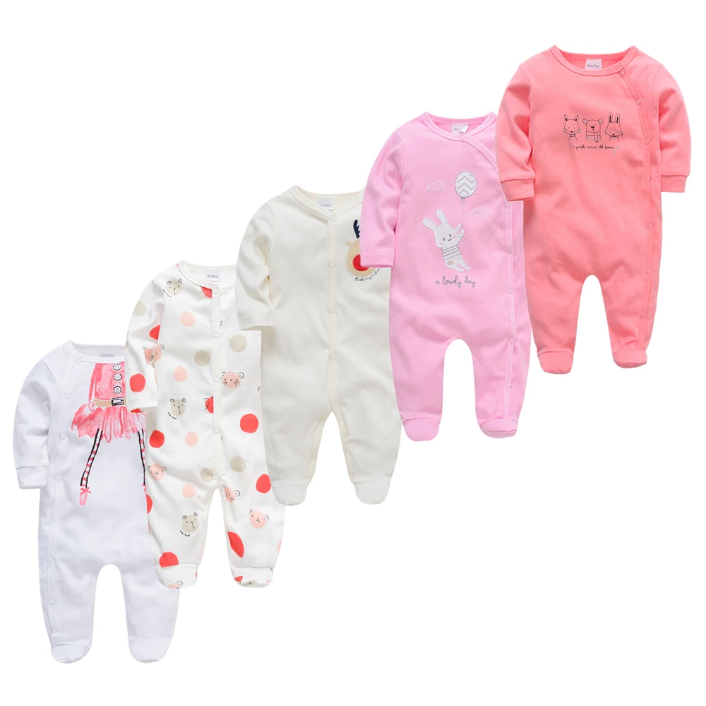 

Детские комбинезоны, 5 шт., Roupas bebe de, Пижама для мальчика, bebe fille, хлопковая дышащая мягкая Одежда для новорожденных