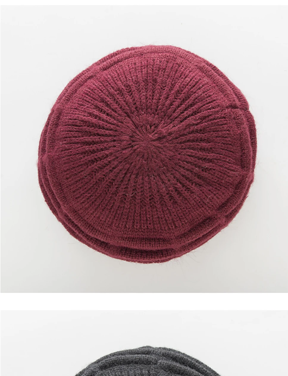 BEFORW New Knitted Warm Winter Wool Hats For Women Classic French Plus Velvet Beret Jacquard Casual Caps
