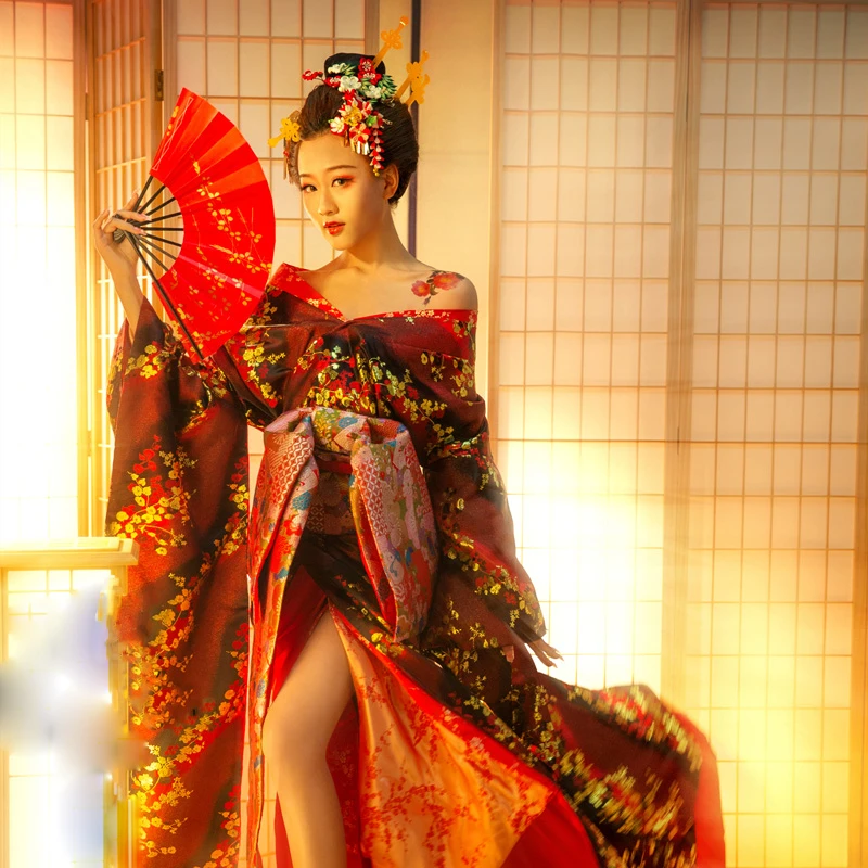 Mortal embotellamiento almohada WYJN 6 Sakura estilo japonés Kimono Geisha Top 1 fotografía temática de  belleza disfraz escenario actuación Cosplay Hanfu femenino| | - AliExpress