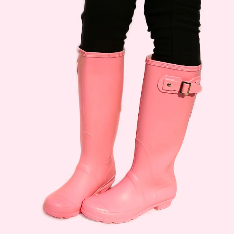 

Anti-skid Rain Shoes Adult High Tube Water Rubber Shoes Spring And Autumn New Fashion Rain Boots Tide Up Rain Boots