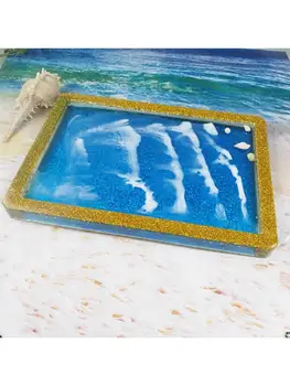 

10 Inch DIY Large Rectangle Plate Resin Casting Molds Jewelry Plate Dish Silicone Molds Epoxy Resin Storage Dishes Molds