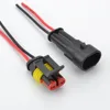 Conector de cable eléctrico impermeable de sellado de vía de 2 pines, conjunto de conectores automáticos con cable ► Foto 3/6
