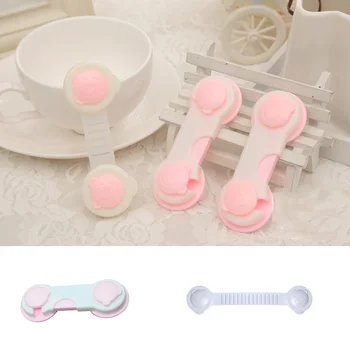 

10PCS/Set Random Color Baby Doors Drawers Wardrobe Safety Locks Baby Children Protection Plastic Lock Kids Safe Lock
