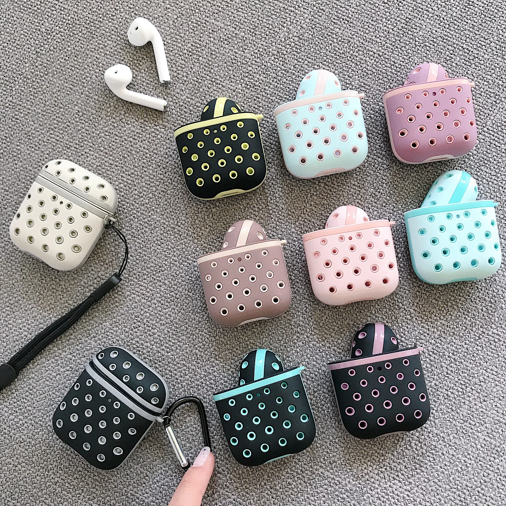 

ASTUBIA Earphone Case For AirPods Colorful Silicone Cover For AirPods 2 1 Case Wireless Bluetooth Earphone Case For Airpods 2019