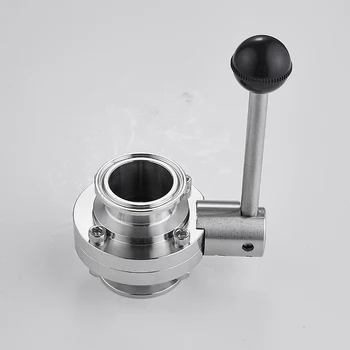 

1-1/2" 38mm SuS304 Stainless Steel Sanitary 1.5" Tri Clamp Butterfly Flow control Valve Homebrew Beer Dairy Product
