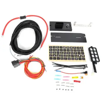 

12V/24V 8 Gang Touch Switch Panel Bluetooth App Control Box for Wrangle JK 07 Integrated Circuit Design Higher reliability